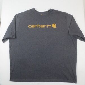 Carhartt Shirt Mens 4XL Gray Loose Fit Heavyweight Short Sleeve Logo Graphic Tee